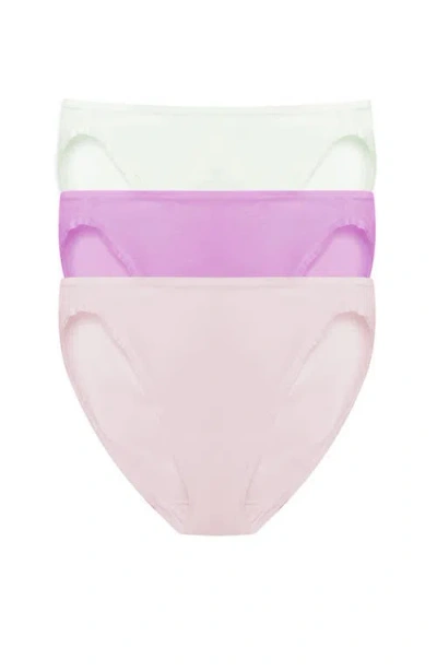 Natori Bliss Bare Cotton Bikini 3-pack In Multi