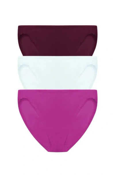 Natori Bliss Bare Cotton Bikini 3-pack In Multi