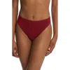 Natori Bliss Bare Cotton High Cut Brief In Red