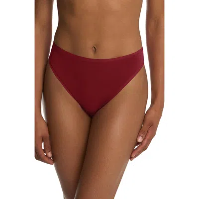 Natori Bliss Bare Cotton High Cut Brief In Red