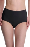 Natori Bliss Bare Cotton High Waist Briefs In Black