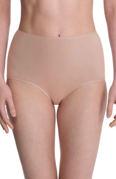 Natori Bliss Bare Cotton High Waist Briefs In Neutral