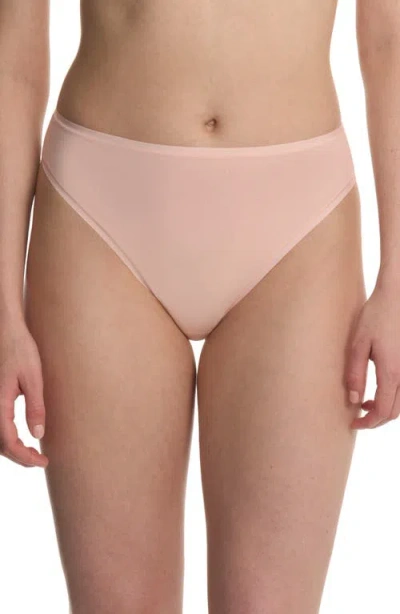 Natori Bliss Bare Cotton High Cut Briefs In Orange