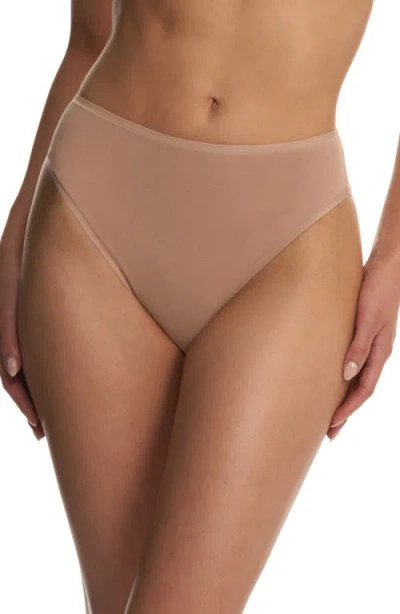 Natori Bliss Bare Cotton High Cut Briefs In Pink