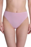 Natori Bliss Bare Cotton High Cut Briefs In Rose Mist