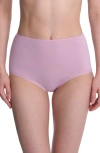 Natori Bliss Bare Cotton High Cut Briefs In Rose Mist