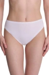 Natori Bliss Bare Cotton High Cut Briefs In White