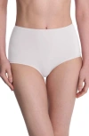 Natori Bliss Bare Cotton High Cut Briefs In White