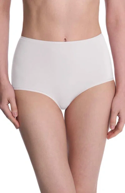 Natori Bliss Bare Cotton High Cut Briefs In White