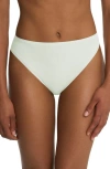 Natori Bliss Bare Cotton High Cut Briefs In White