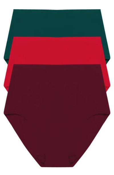 Natori Bliss Bare Cotton High Waist Brief 3-pack In Multi