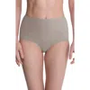 Natori Bliss Bare Cotton High Waist Brief In Gray