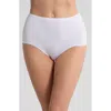 Natori Bliss Bare Cotton High Waist Briefs In White