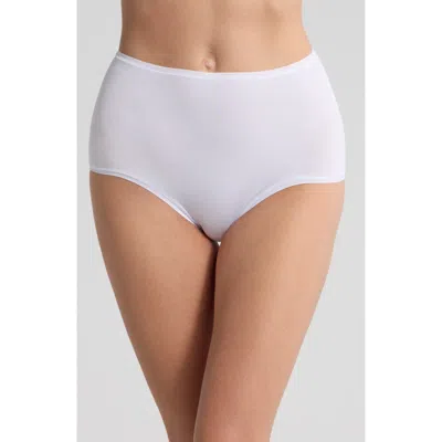 Natori Bliss Bare Cotton High Waist Briefs In White