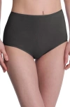 Natori Bliss Bare Cotton High Waist Briefs In Black
