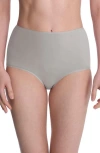 Natori Bliss Bare Cotton High Waist Briefs In Gray