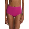 Natori Bliss Bare Cotton High Waist Briefs In Pink