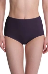 Natori Bliss Bare Cotton High Waist Briefs In Purple