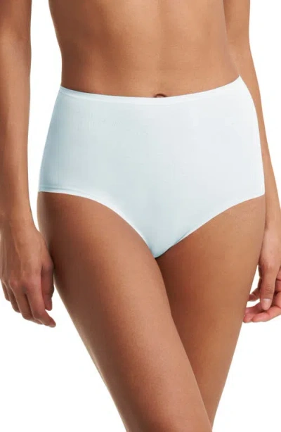 Natori Bliss Bare Cotton High Waist Briefs In White