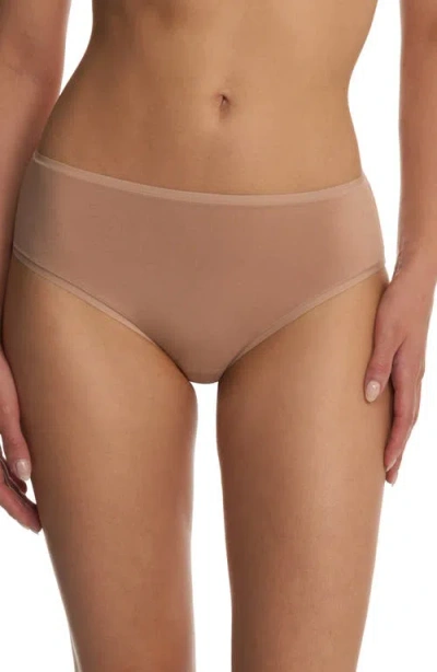Natori Bliss Bare Cotton Hipster Briefs In Brown
