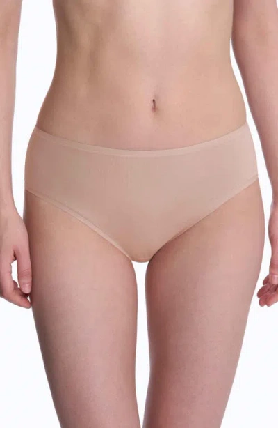 Natori Bliss Bare Cotton Hipster Briefs In Brown