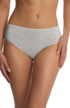 Natori Bliss Bare Cotton Hipster Briefs In Gray