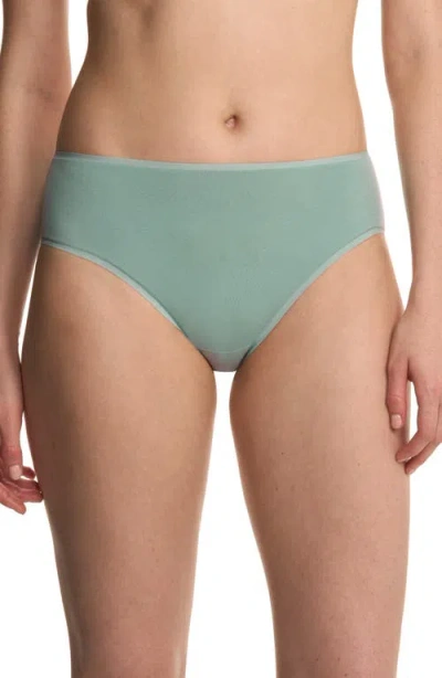Natori Bliss Bare Cotton Hipster Briefs In Green