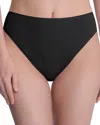 Natori Bliss Bare Cotton High Cut Briefs In Black
