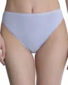 Natori Bliss Bare Cotton High Cut Briefs In Glacier Blue