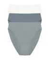 Natori Bliss Bare Cotton High Cut Brief 3-pack