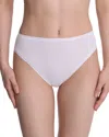Natori Bliss Bare Cotton High Cut Briefs In White