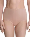 Natori Bliss Bare Cotton High Waist Briefs In Cafe