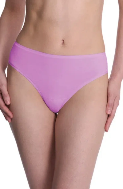 Natori Bliss Bare Stretch Cotton Thong In Pink