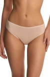 Natori Bliss Bare Stretch Cotton Thong In Neutral