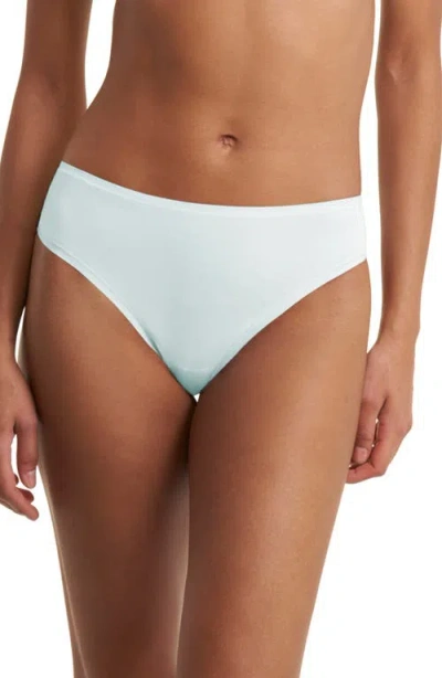 Natori Bliss Bare Stretch Cotton Thong In White