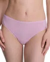 Natori Bliss Bare Stretch Cotton Thong In Rose Mist