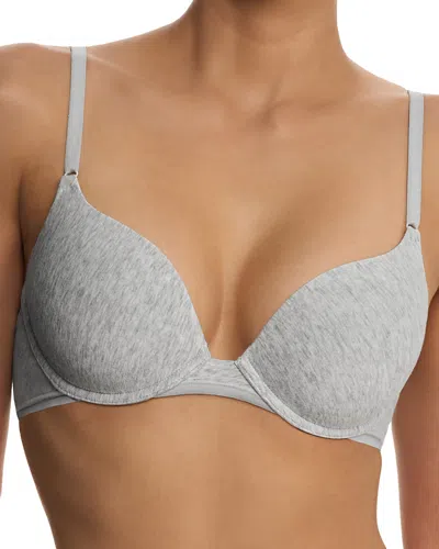 Natori Bliss Cotton Convertible T Shirt Bra In Gray