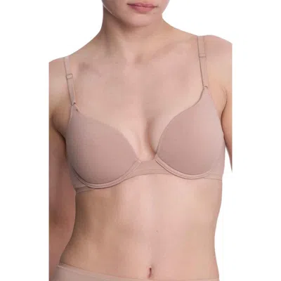 Natori Bliss Cotton Covertible T-shirt Bra In Cafe