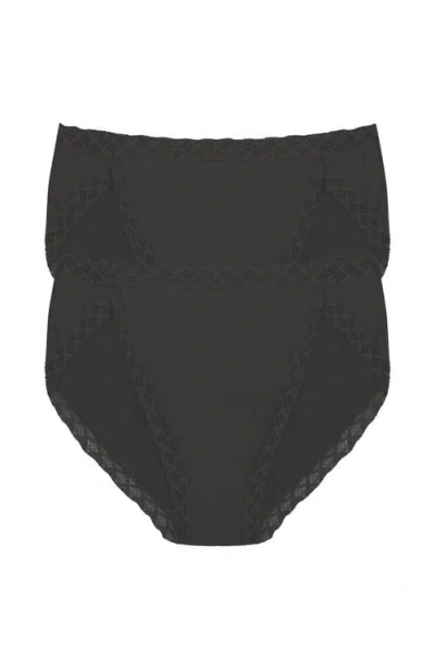 Natori Bliss Cotton French Cut Brief 2-pack In Black