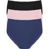 Natori Bliss Cotton French Cut Brief 3-pack In Multi