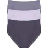Natori Bliss Cotton French Cut Brief 3-pack In Black