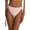 Natori Bliss Lace-trim Cotton French-cut Brief Underwear 152058 In Pink