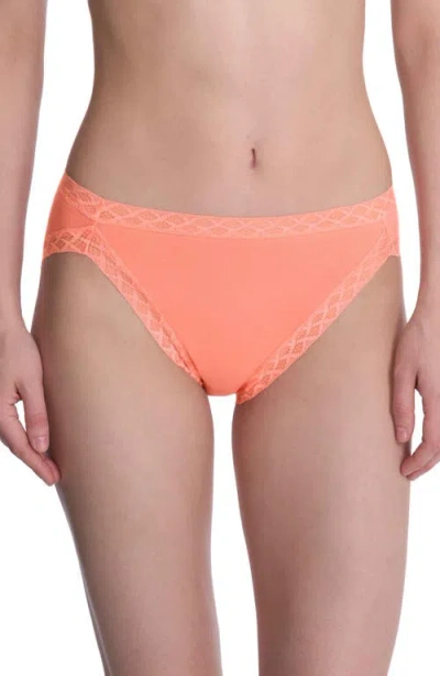 Natori Bliss Cotton French Cut Briefs In Pink