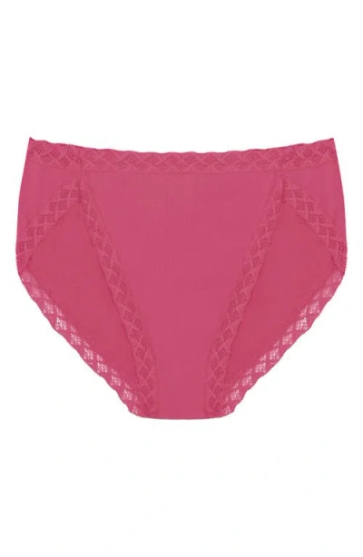 Natori Bliss Cotton French Cut Briefs In Pink