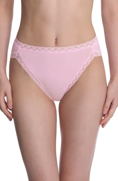 Natori Bliss Cotton French Cut Briefs In Pink