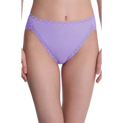 Natori Bliss Cotton French Cut Briefs In Purple