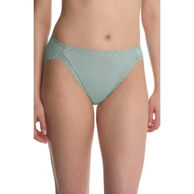 Natori Bliss Cotton French Cut Briefs In Green