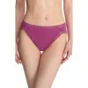 Natori Bliss Cotton French Cut Briefs In Crushed Berry