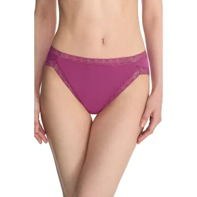 Natori Bliss Cotton French Cut Briefs In Crushed Berry