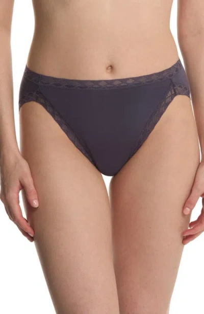 Natori Bliss Cotton French Cut Briefs In Gray